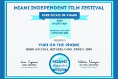 Certificate MIAMI INDEPENDENT FILMFESTIVAL